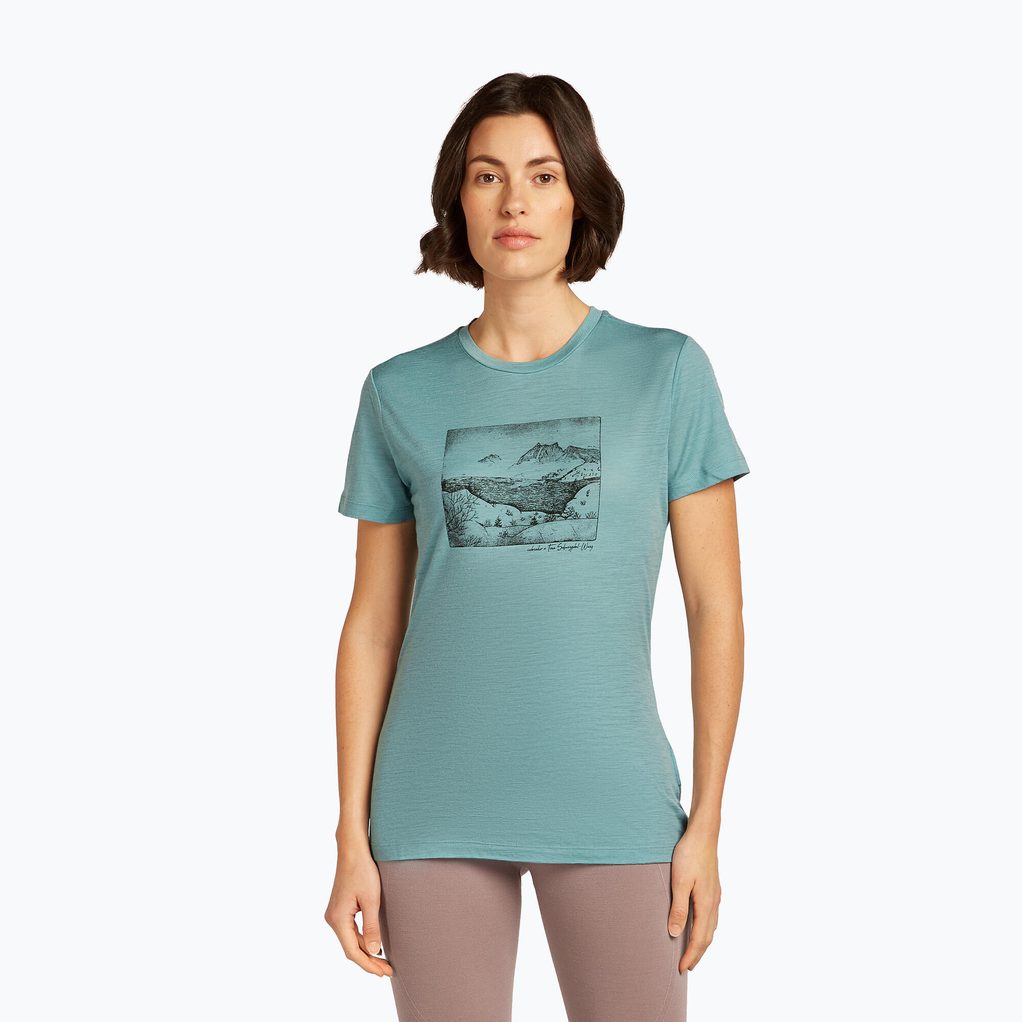 Camiseta de mujer icebreaker Merino 150 Tech Lite Terrain 1/7