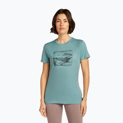 Dames t-shirt icebreaker merino 150 tech lite terrain