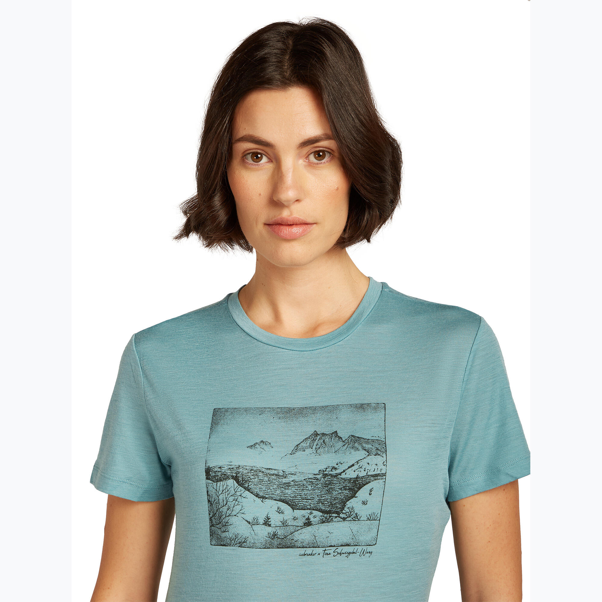 Camiseta de mujer icebreaker Merino 150 Tech Lite Terrain 5/7