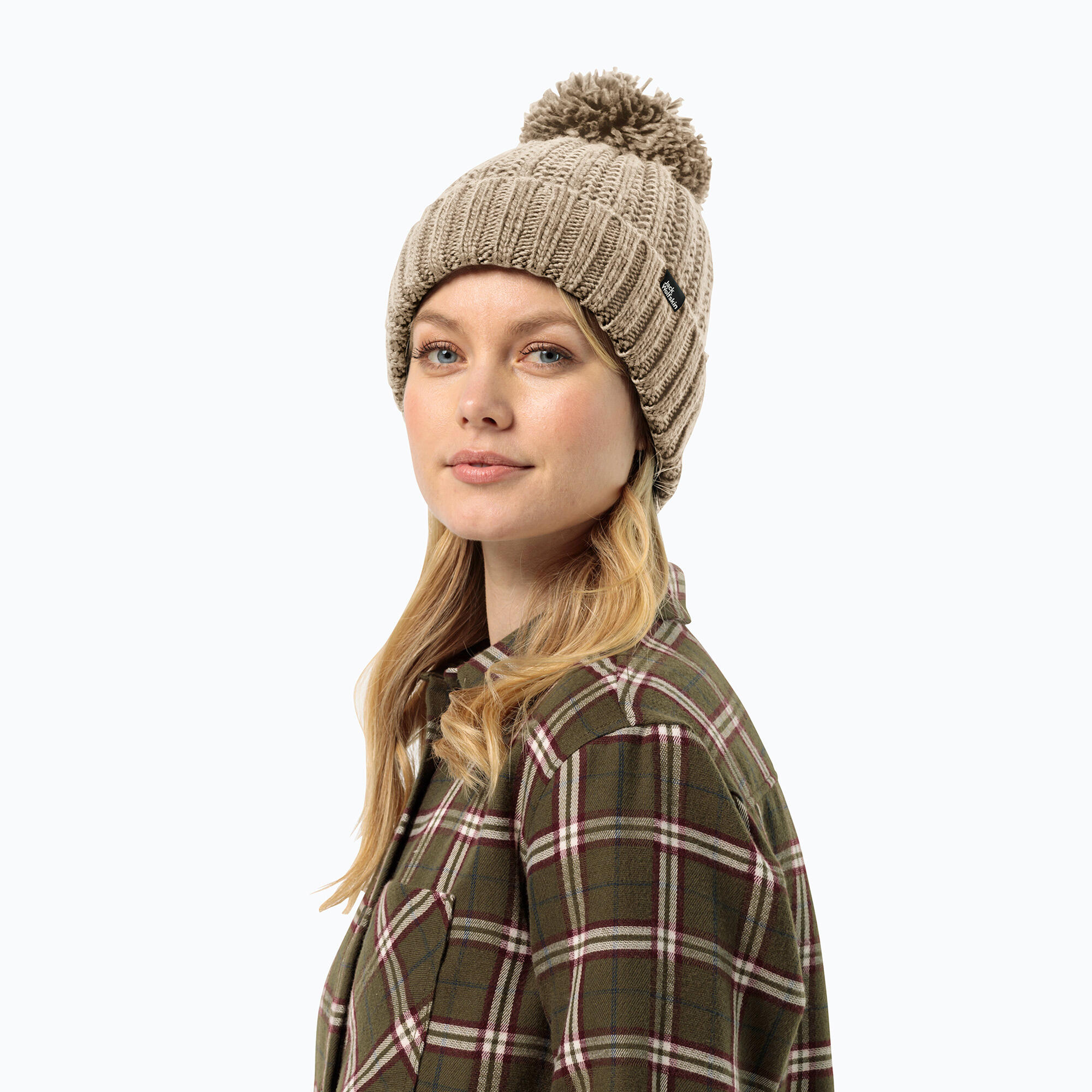 Gorro de inverno feminino Jack Wolfskin Highloft Knit 2/3