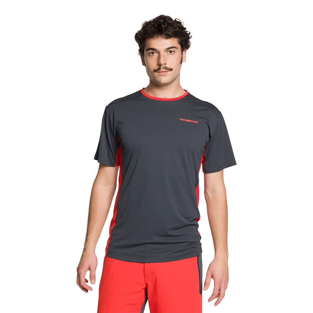 Camiseta para Hombre Trangoworld Ritsem Gris/Rojo 2/4