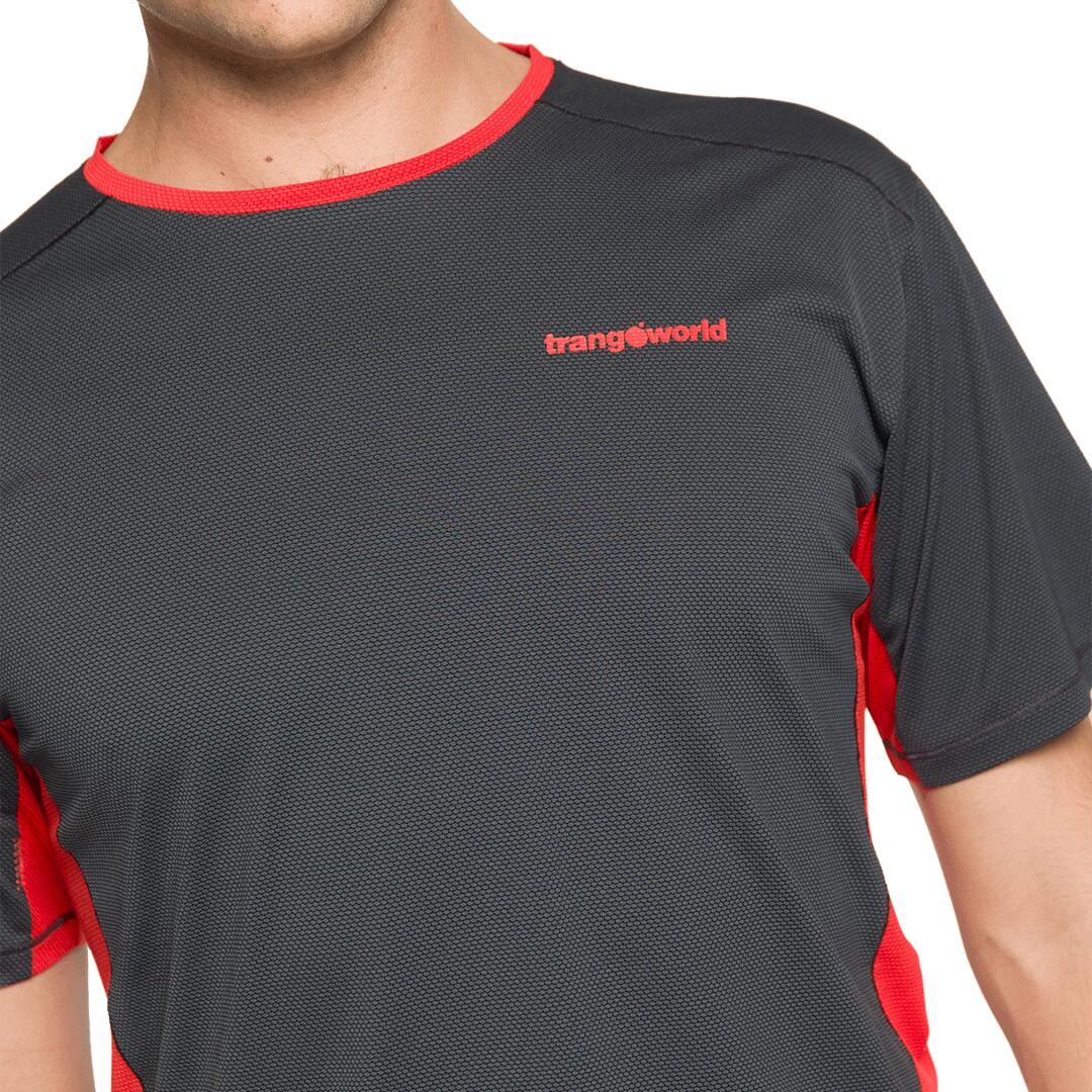 Camiseta para Hombre Trangoworld Ritsem Gris/Rojo 4/4