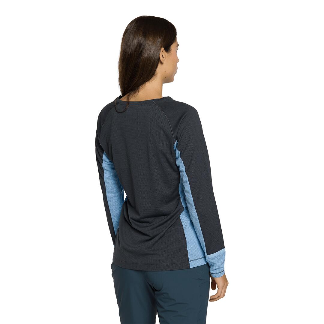 Camiseta manga larga para Mujer Trangoworld Sardala Gris/Azul 3/5
