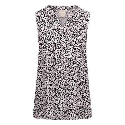 Dames kaylyn bedrukt vest top (zwart)
