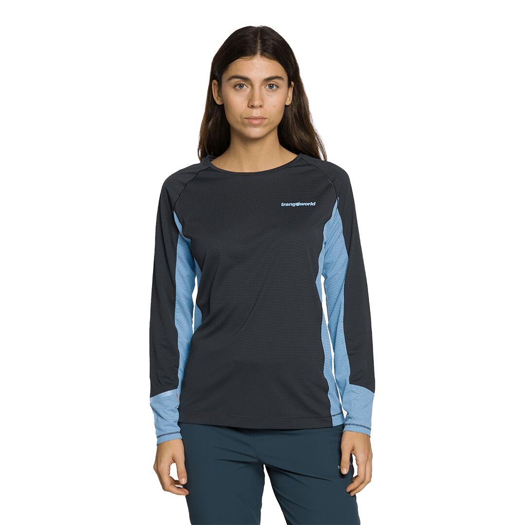 Camiseta manga larga para Mujer Trangoworld Sardala Gris/Azul 2/5