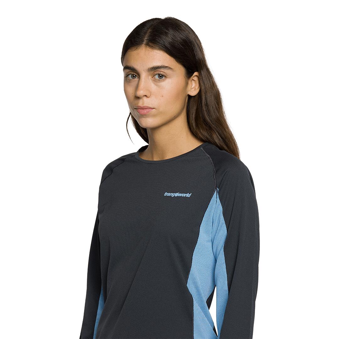Camiseta manga larga para Mujer Trangoworld Sardala Gris/Azul 4/5