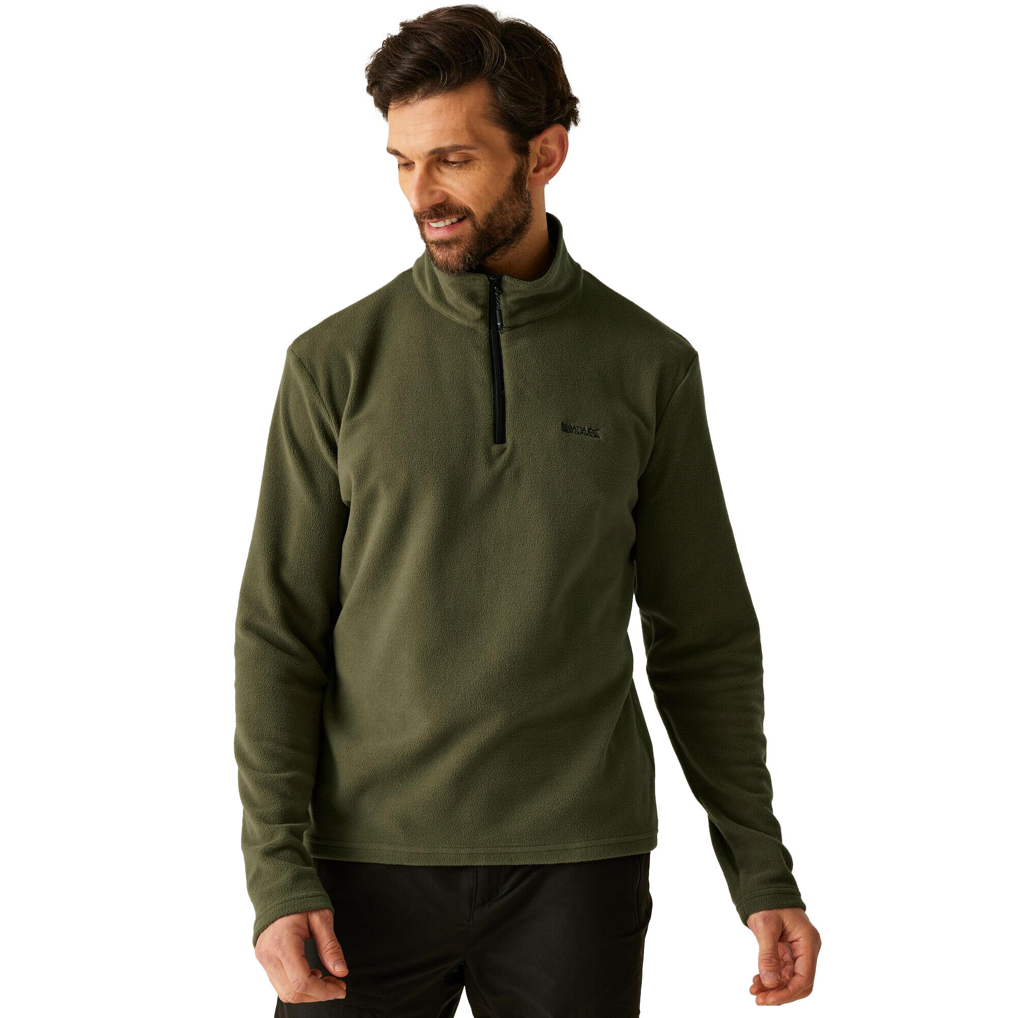 Polaire chiné demi-zip pour homme Thompson - Vert