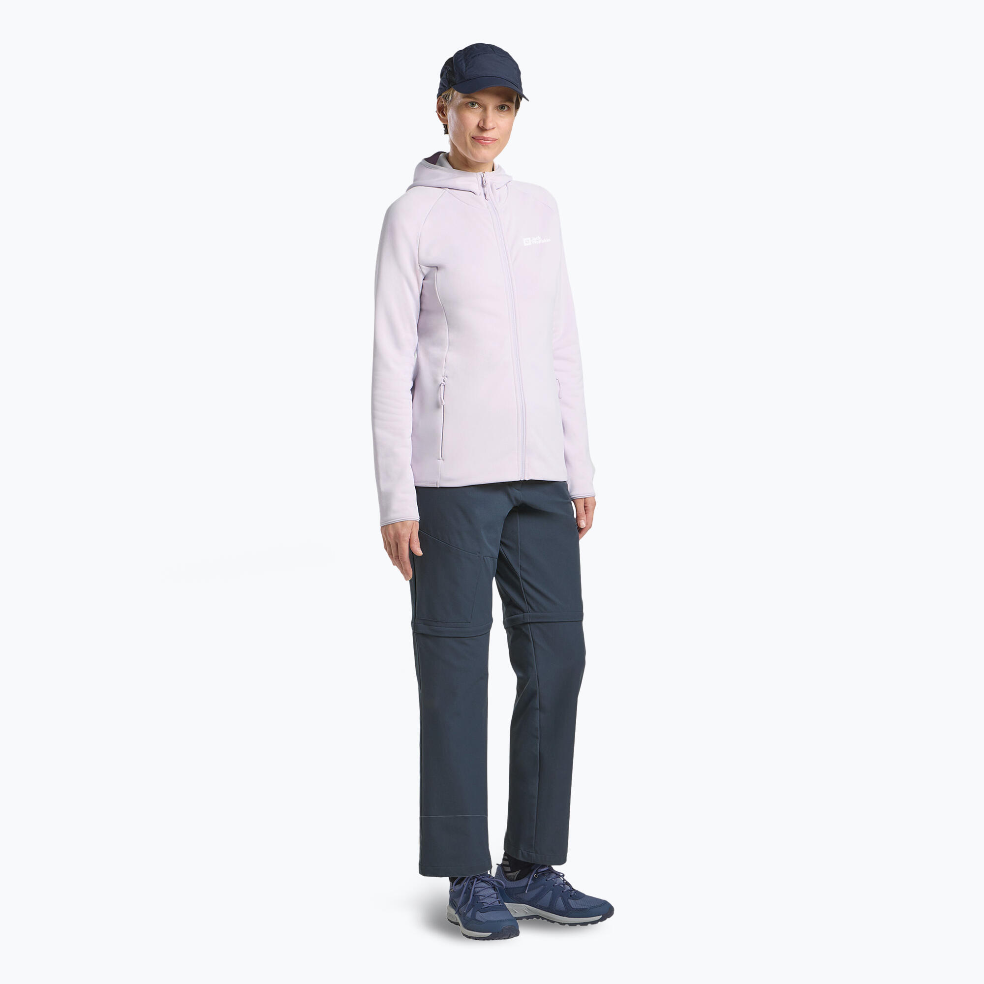 Sudadera para mujer Jack Wolfskin Baiselberg con capucha y cremallera completa 2/7