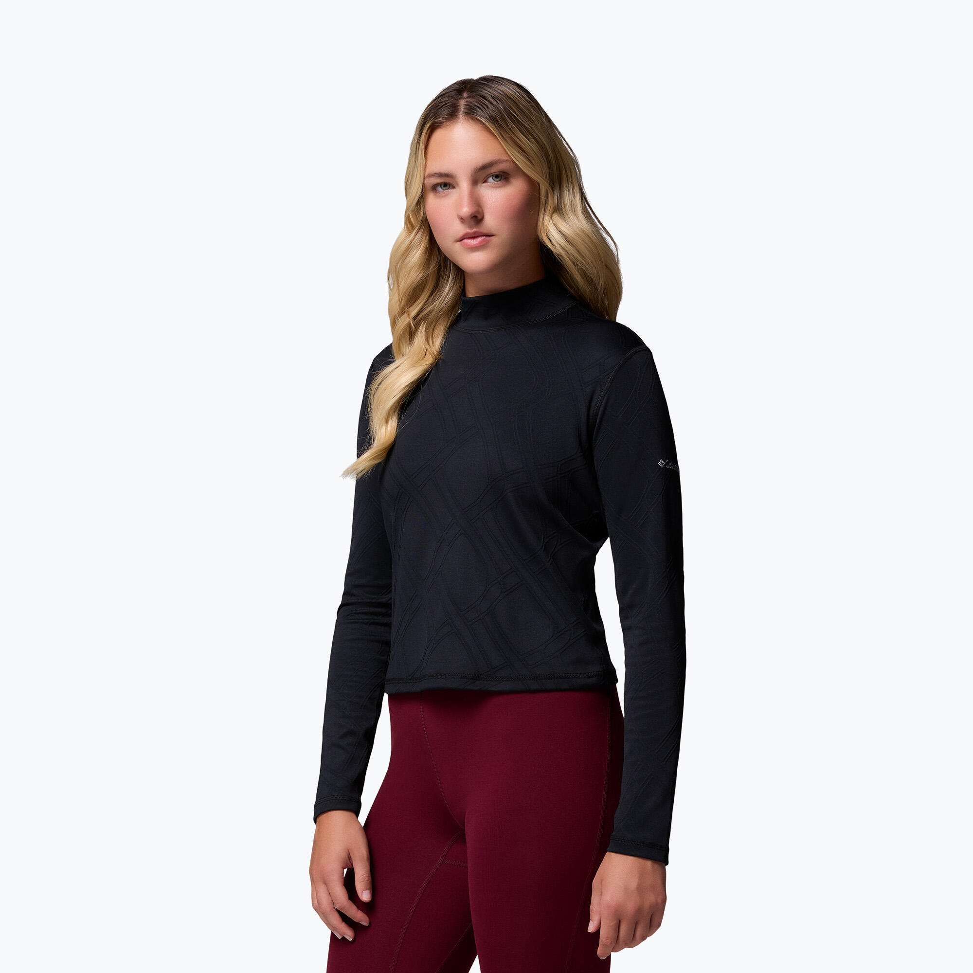 Camisola de trekking feminina Columbia Granite Point com gola alta 4/6