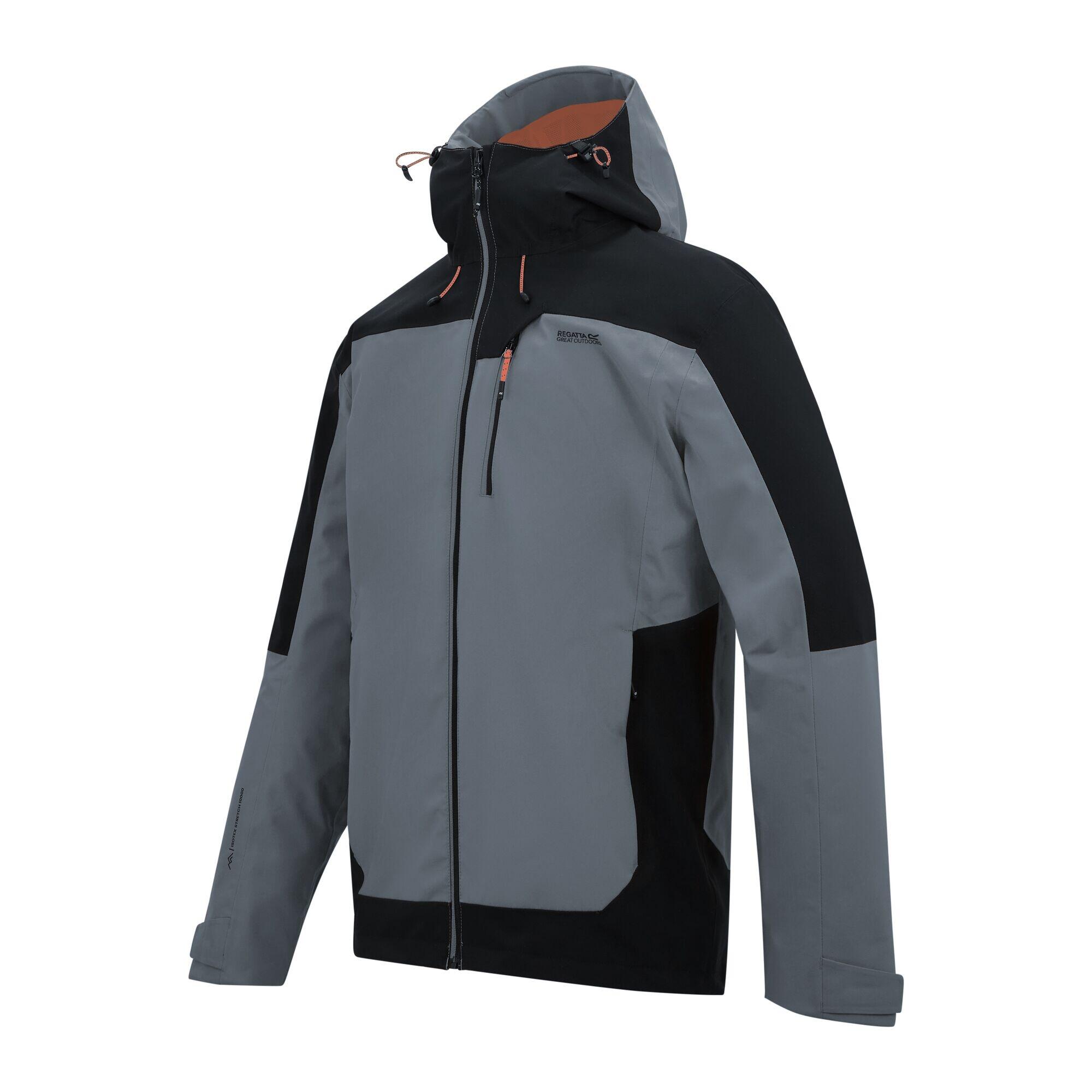 Veste Imperméable HIGHTON Homme (Gris Orage / Noir) 3/4