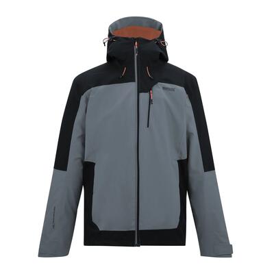 Heren highton iv stretch waterdichte jas (hout bruin/zwart)