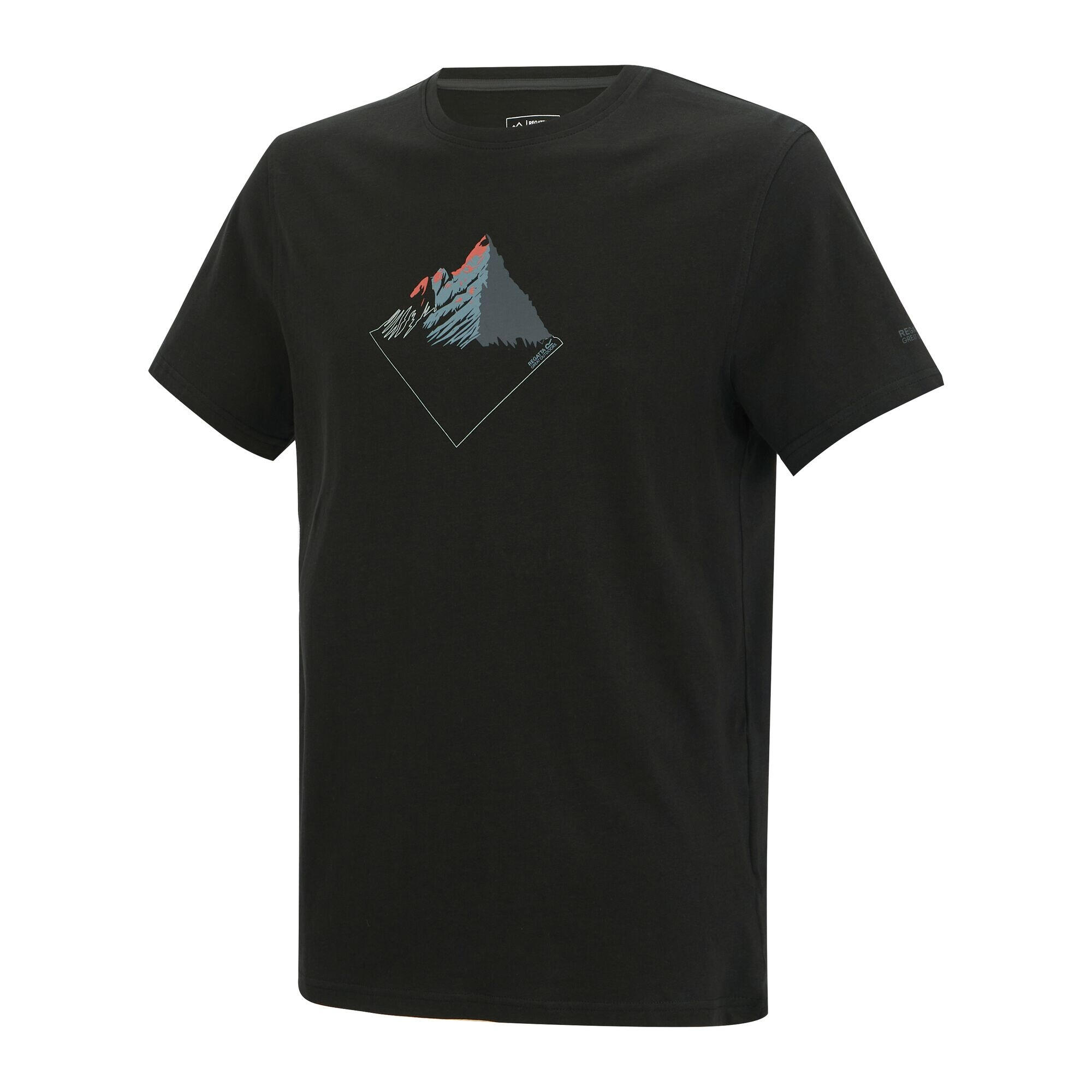 Tshirt Motif/style Montagne BREEZED Homme (Noir) 3/5