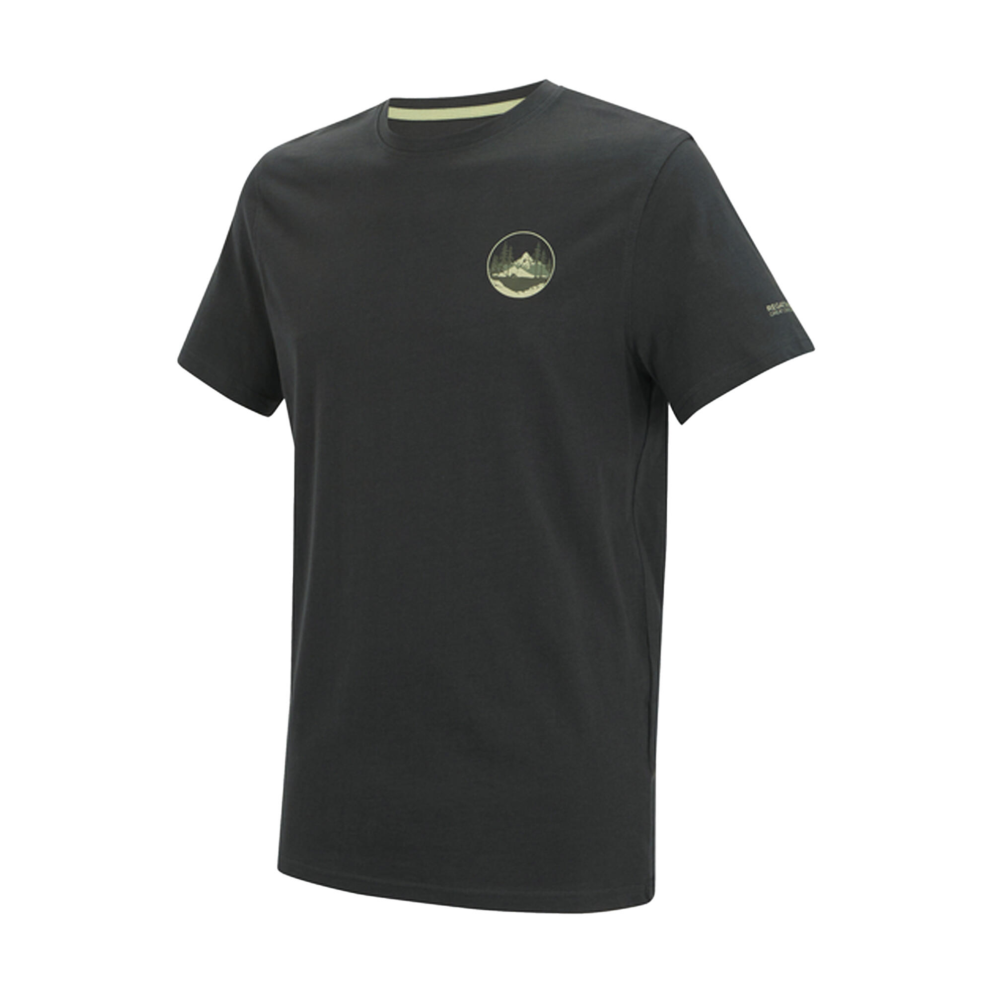 Tshirt Motif/style Montagne Dans Cercle BREEZED Homme (Cendre) 3/5