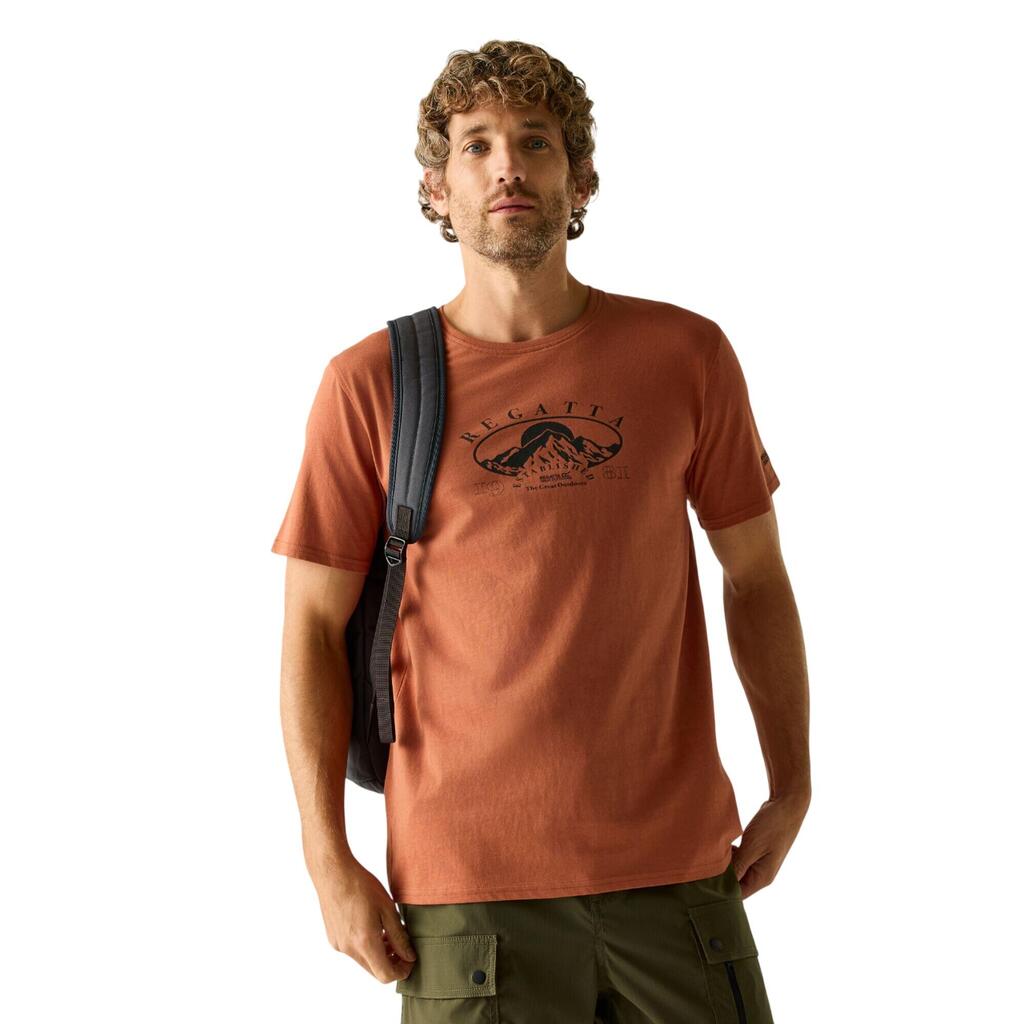 Mens Cline IX Mountain TShirt (Brick Red)