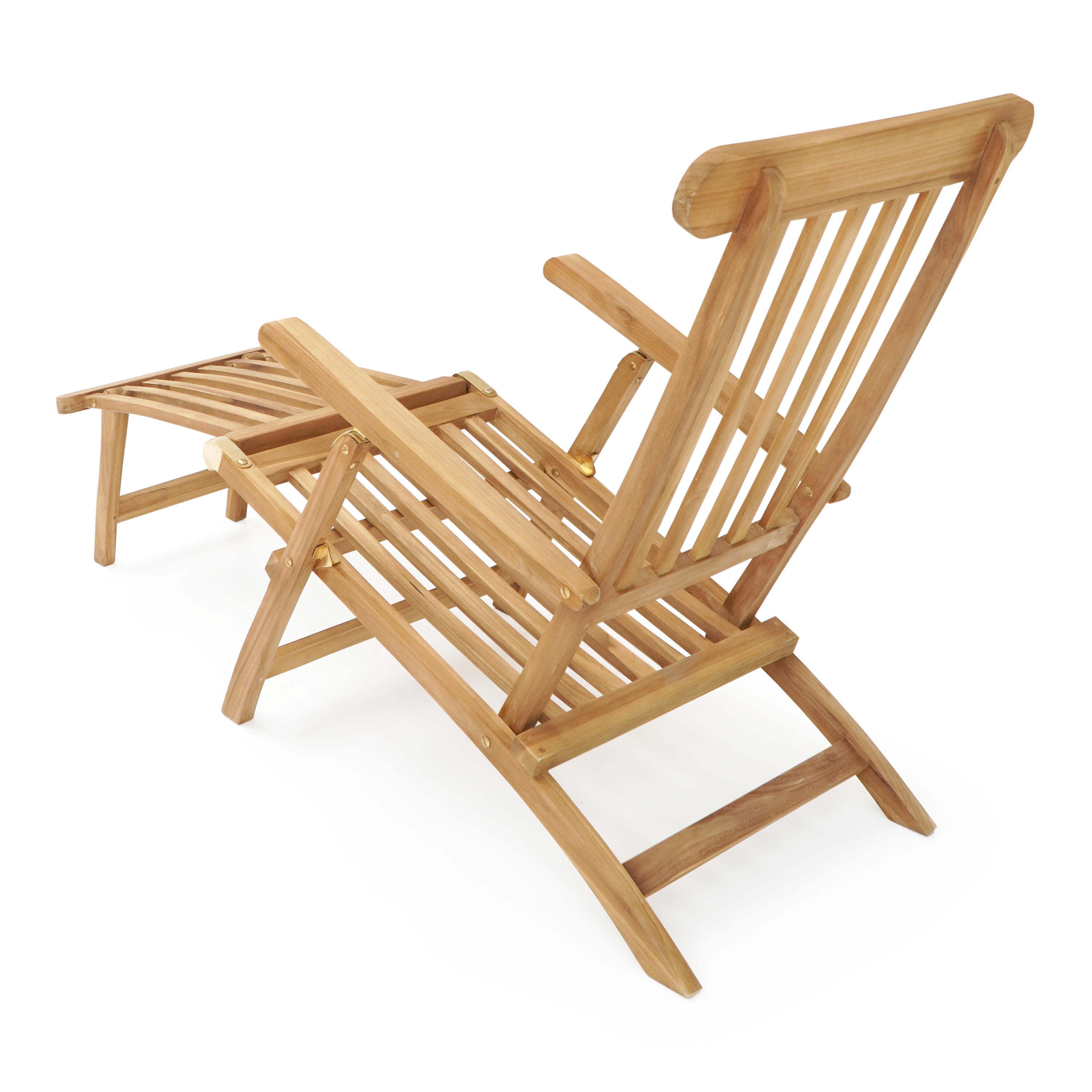 Chaise longue in legno di teak - Regolabile in 4 posizioni 2/4