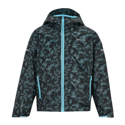Giacca Impermeabile Camo Graffiato Bambini Regatta Lever II Blu Cina