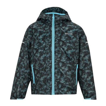 Veste Imperméable Motif/style Camouflage Rayé LEVER Enfant (Bleu)