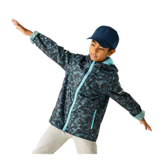 Veste Imperméable Motif/style Camouflage Rayé LEVER Enfant (Bleu)