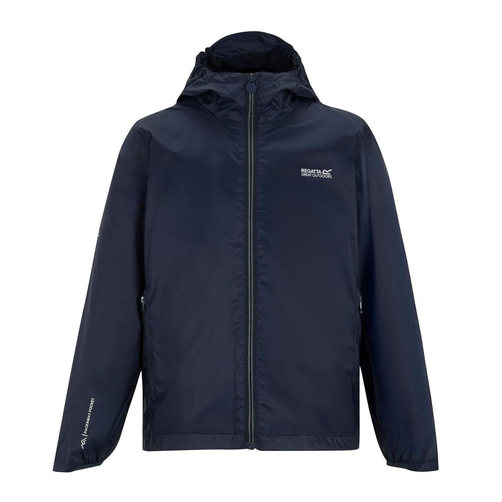 Childrens/Kids Lever Waterproof Shell Jacket (Navy Blue)