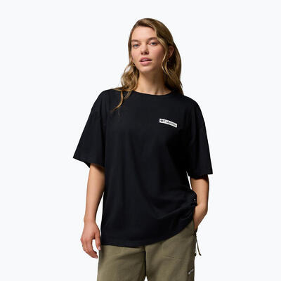 Dames trekking t-shirt columbia rolling bend graphic oversized tee