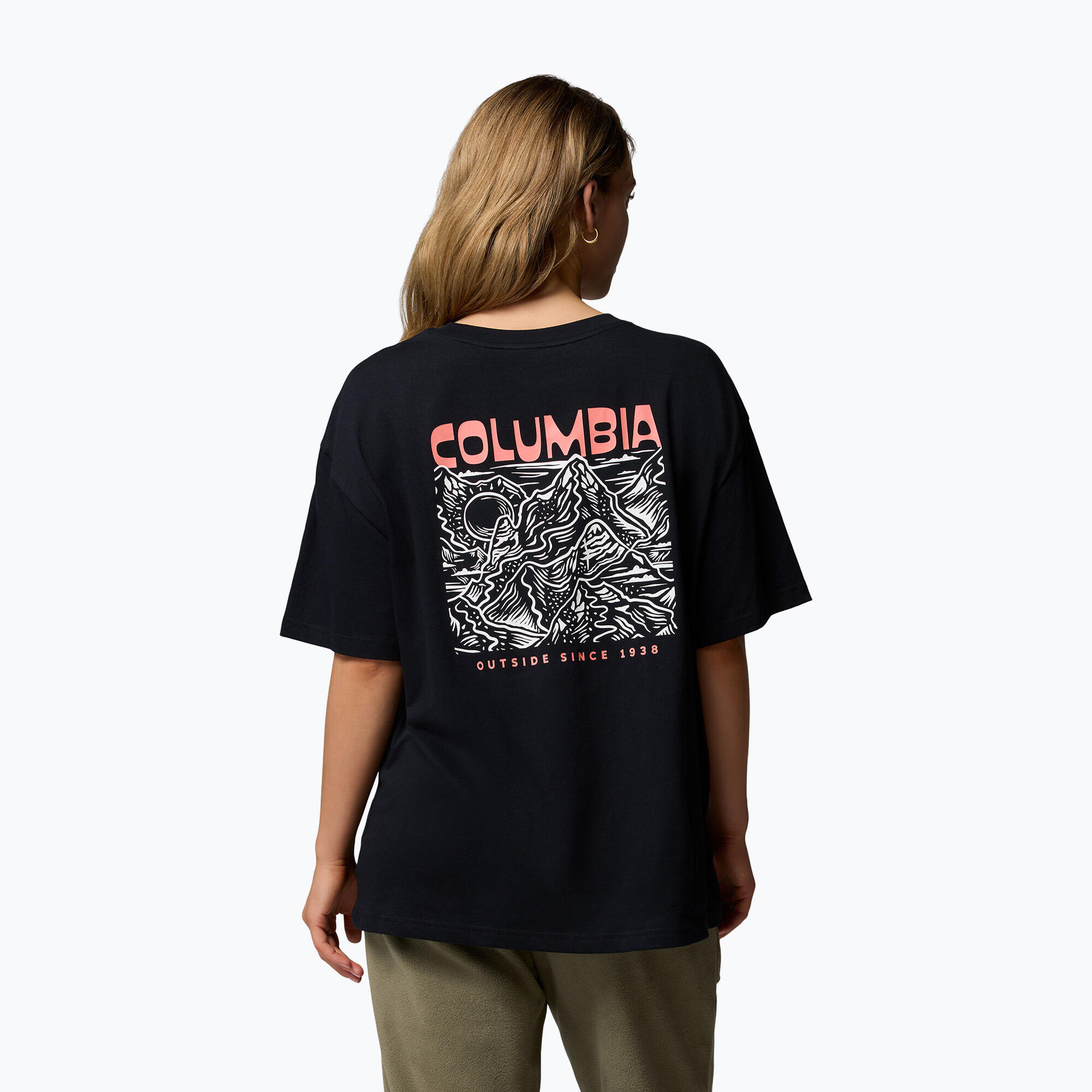 T-shirt de trekking pour femme Columbia Rolling Bend Graphic Oversized Tee 3/7