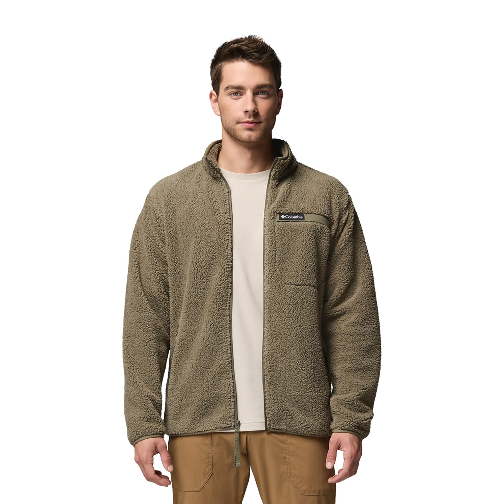 Casaco masculino Columbia Rugged Ridge High Pile com zíper completo 6/6
