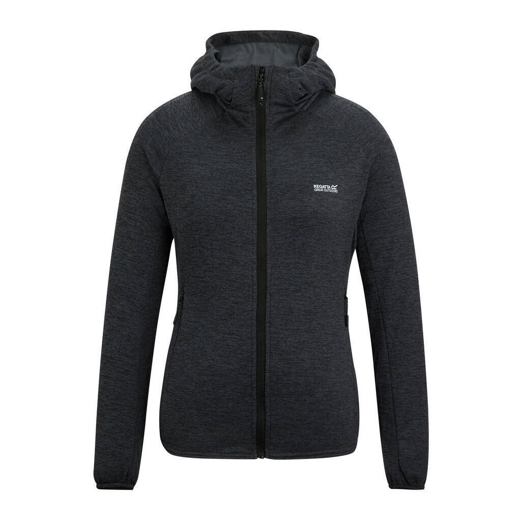 Womens/Ladies Ferna Stretch Hooded Fleece Jacket (Storm Grey)