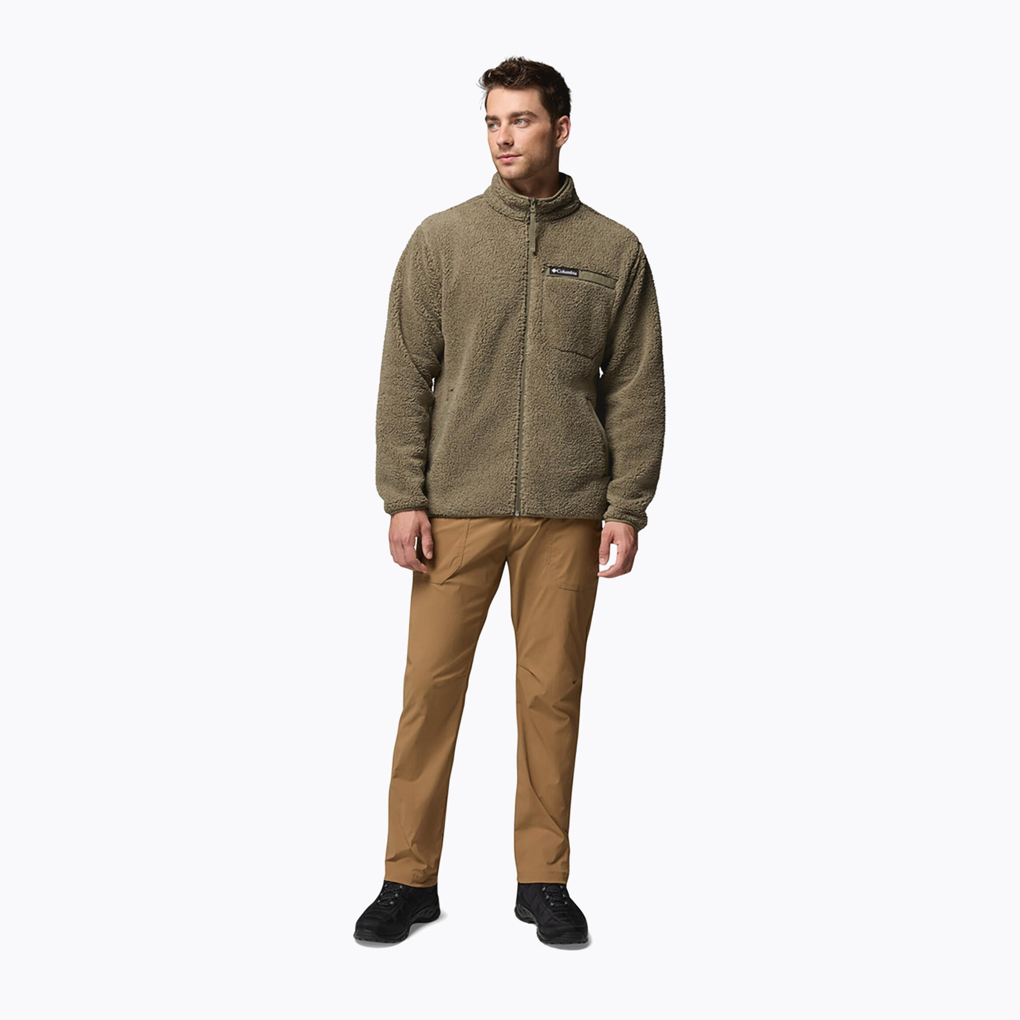 Casaco masculino Columbia Rugged Ridge High Pile com zíper completo 2/6