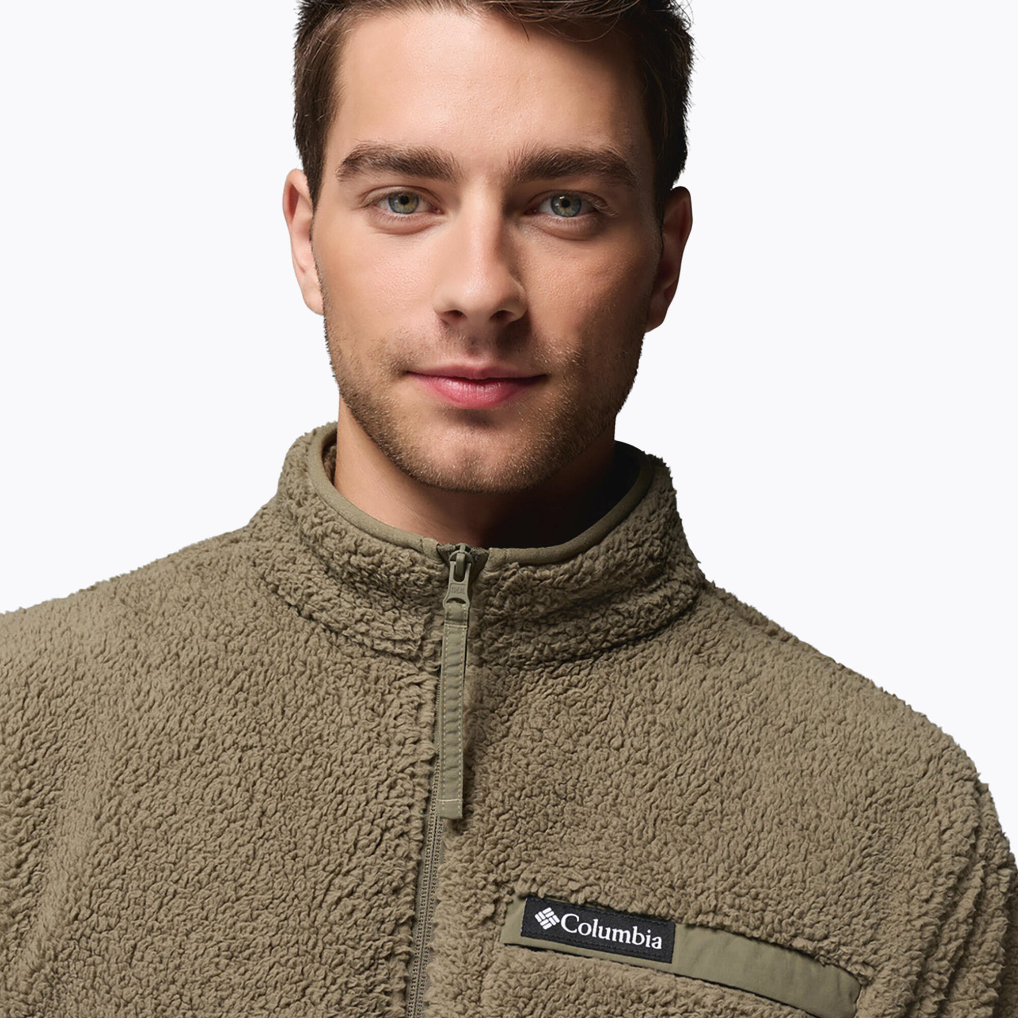 Casaco masculino Columbia Rugged Ridge High Pile com zíper completo 5/6