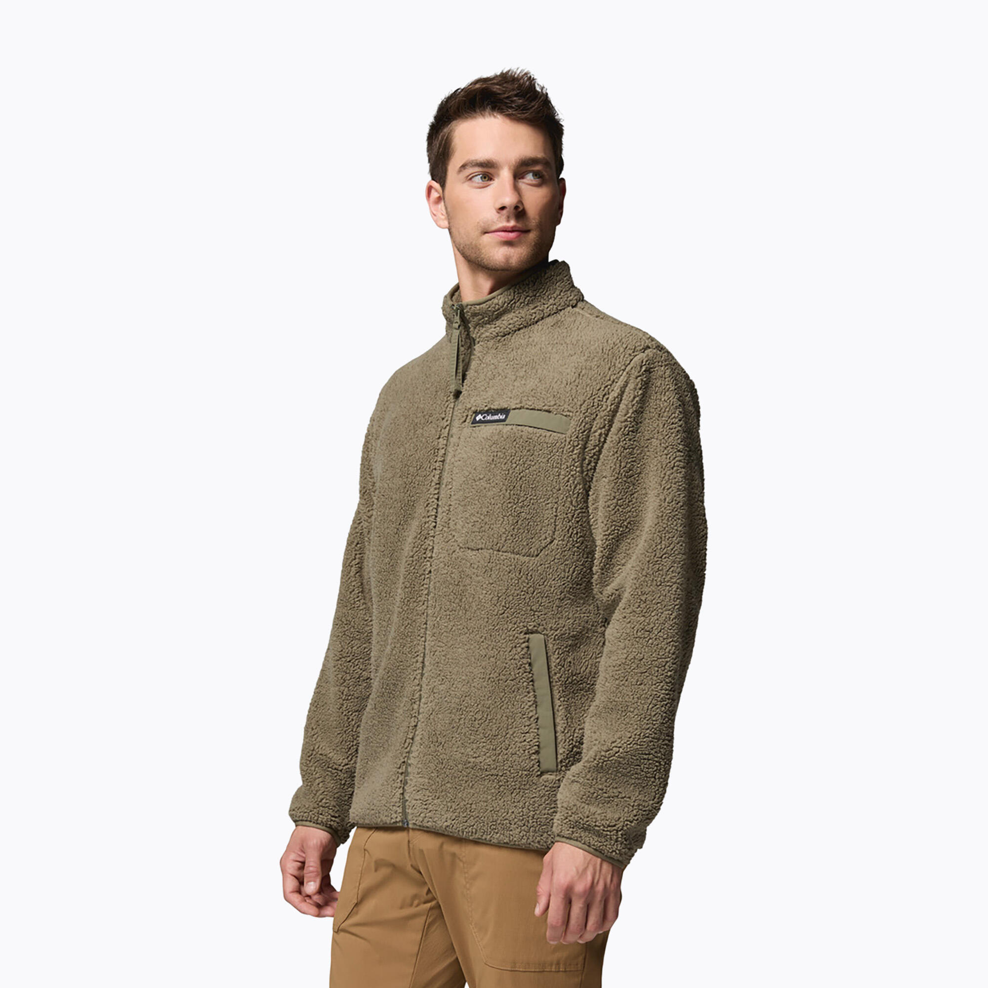 Casaco masculino Columbia Rugged Ridge High Pile com zíper completo 4/6