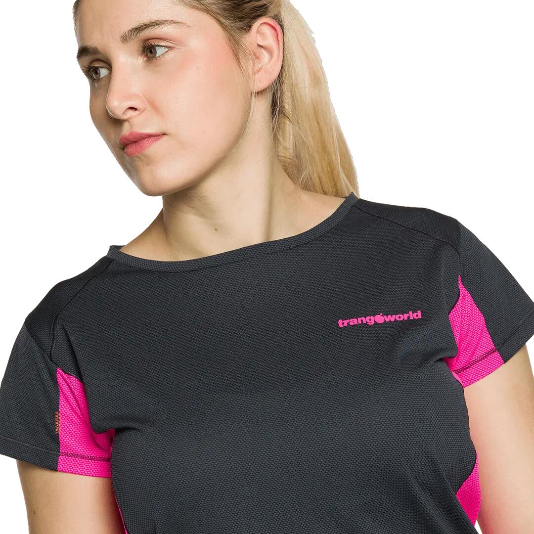 Camiseta para Mujer Trangoworld Ruente Gris/Rosa 3/3