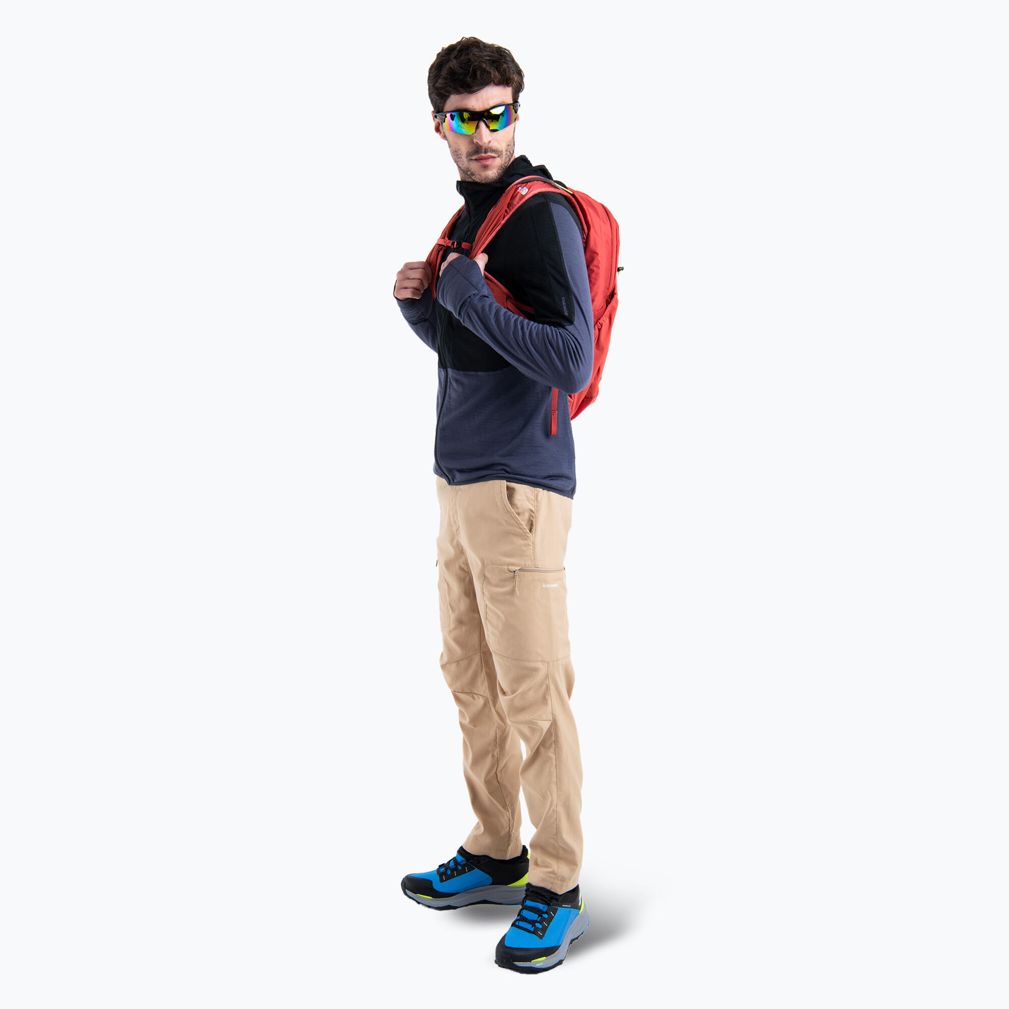 Felpa da trekking uomo icebreaker Merino 200 Realfleece Descender con zip 6/7
