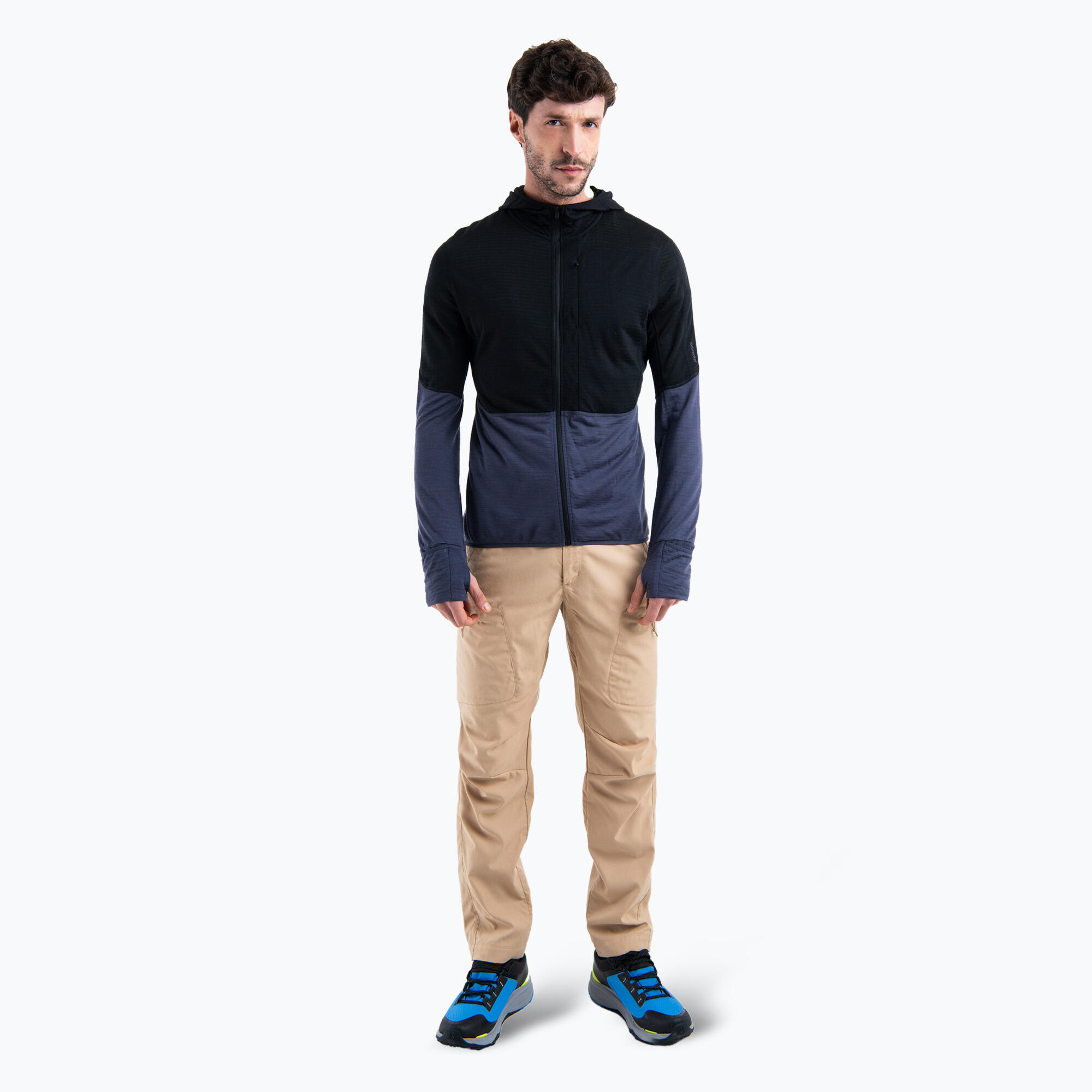 Felpa da trekking uomo icebreaker Merino 200 Realfleece Descender con zip 2/7