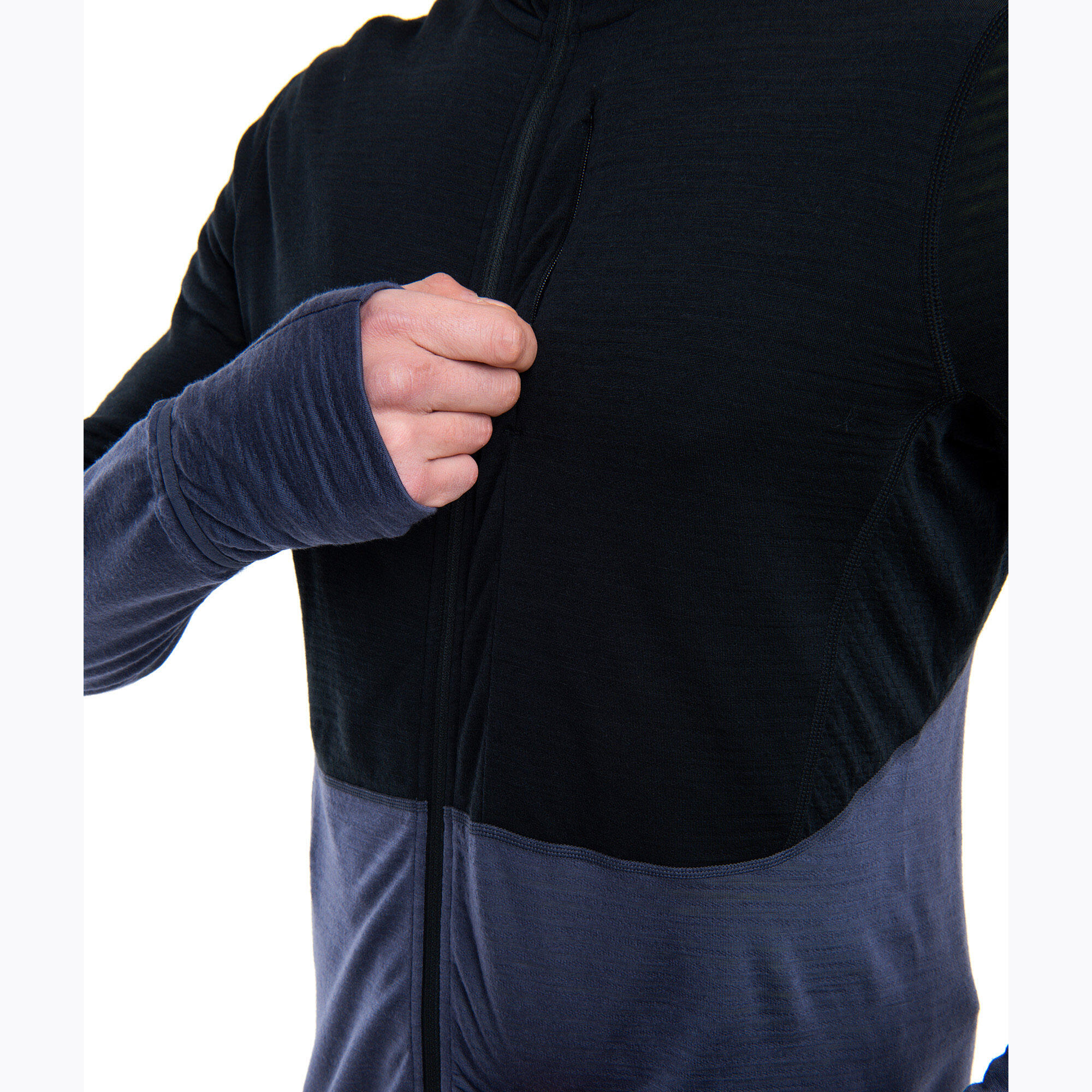 Felpa da trekking uomo icebreaker Merino 200 Realfleece Descender con zip 5/7