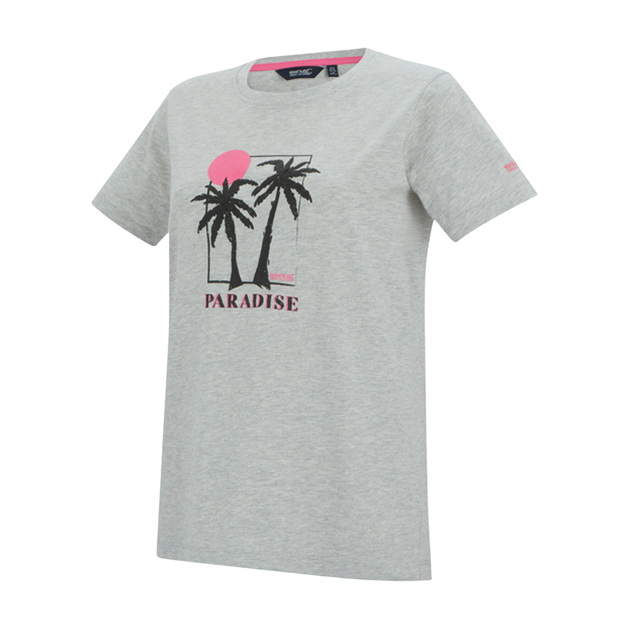 Tshirt Motif/style Palmier FILANDRA PARADISE Femme (Gris Chiné) 3/5