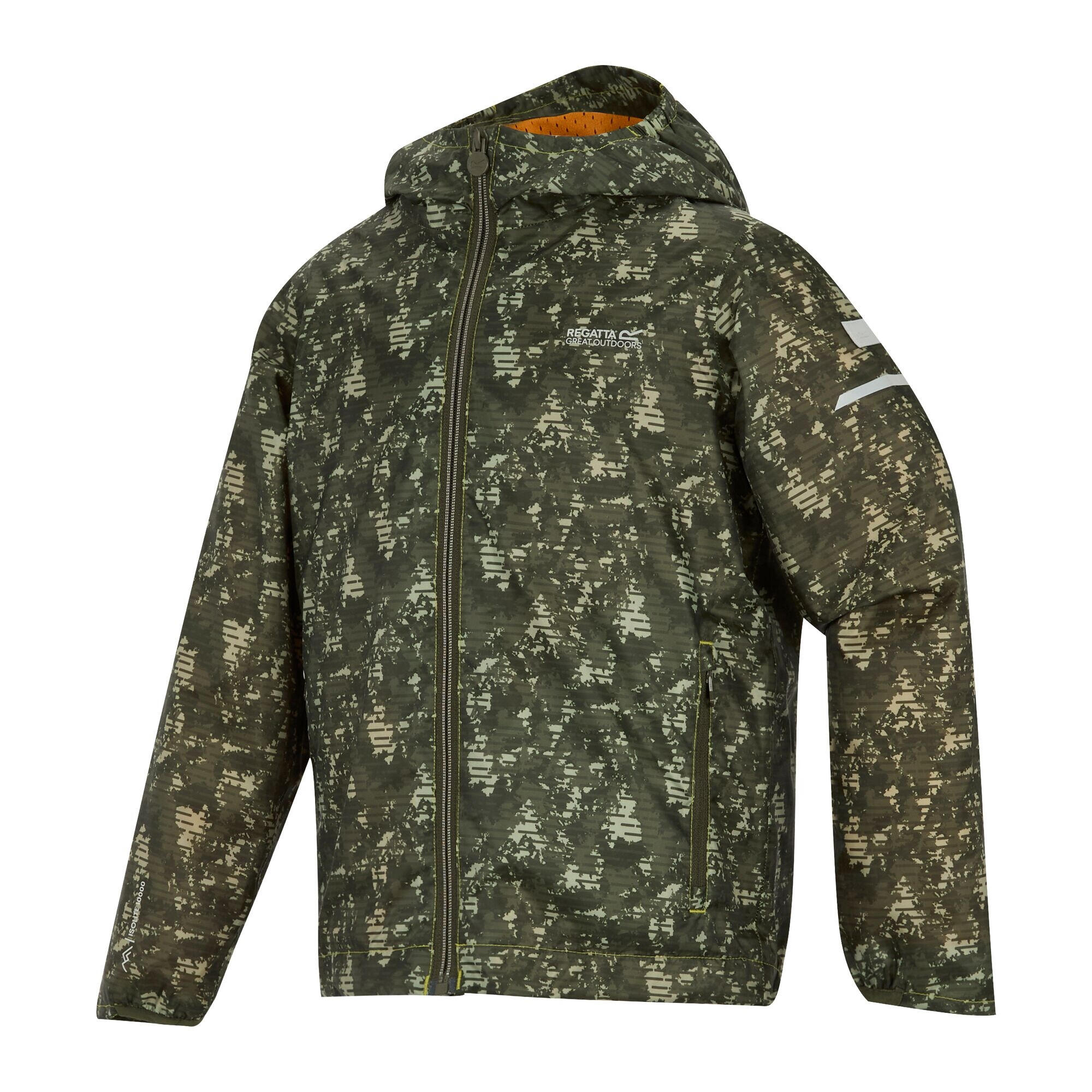 Kinder/kinderkleding Lever II Line Camo Waterdicht Jasje (Lichte Salie) 3/5