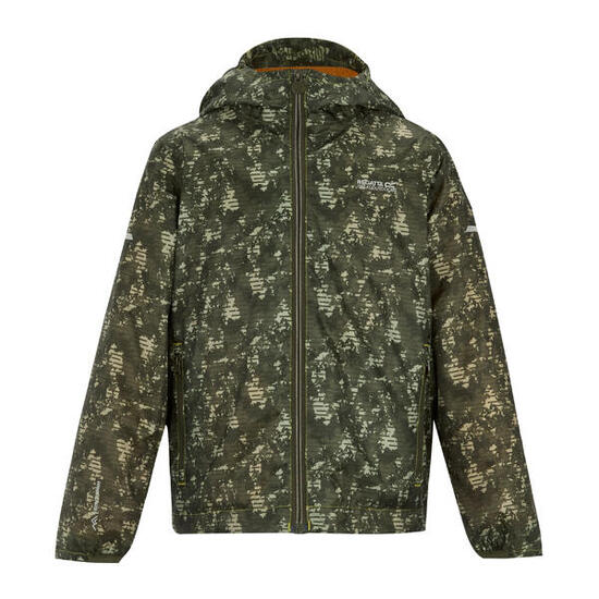 Veste Imperméable Motif/style Ligne Et Camouflage LEVER Enfant (Sauge Clair)