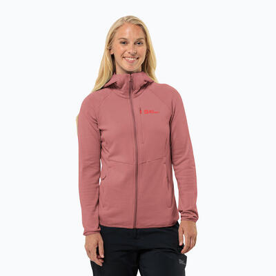 Dames fleecejack jack wolfskin kolbenberg hooded fz