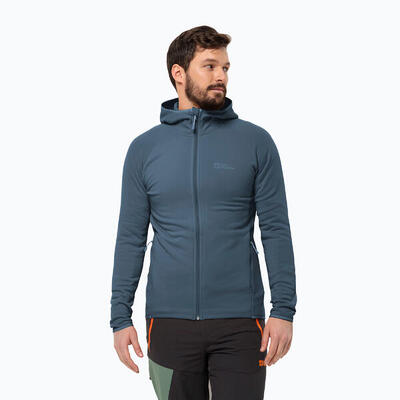 Felpa in pile da uomo Jack Wolfskin Baiselberg con cappuccio e zip completa