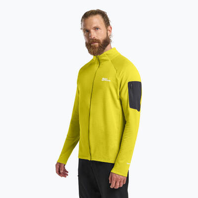 Heren trekkingtrui jack wolfskin prelight full zip