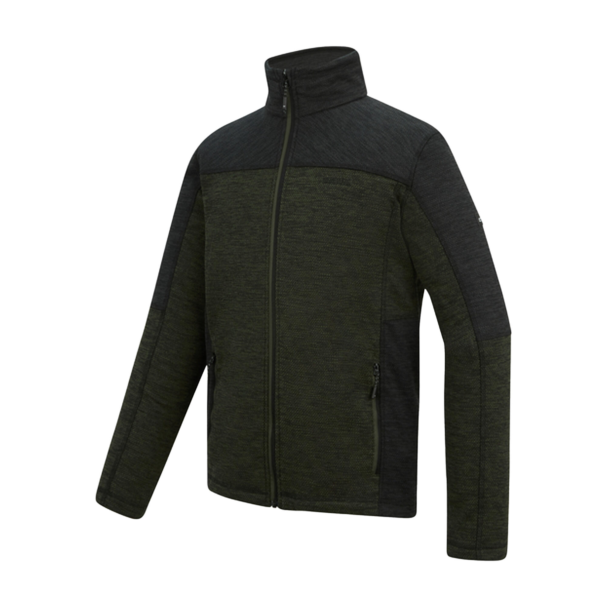 Midlayer Pile Cerniera Su Intera Lunghezza Uomo Regatta Highton Cachi Scuro Nero 3/5