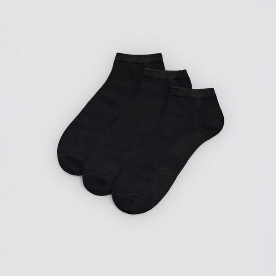Lot de 3 chaussettes de sport cheville noires