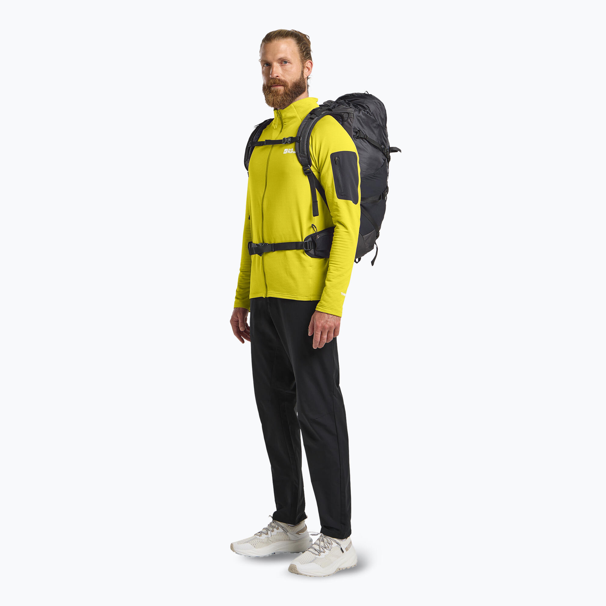 Sudadera de trekking para hombre Jack Wolfskin Prelight Full Zip 2/7