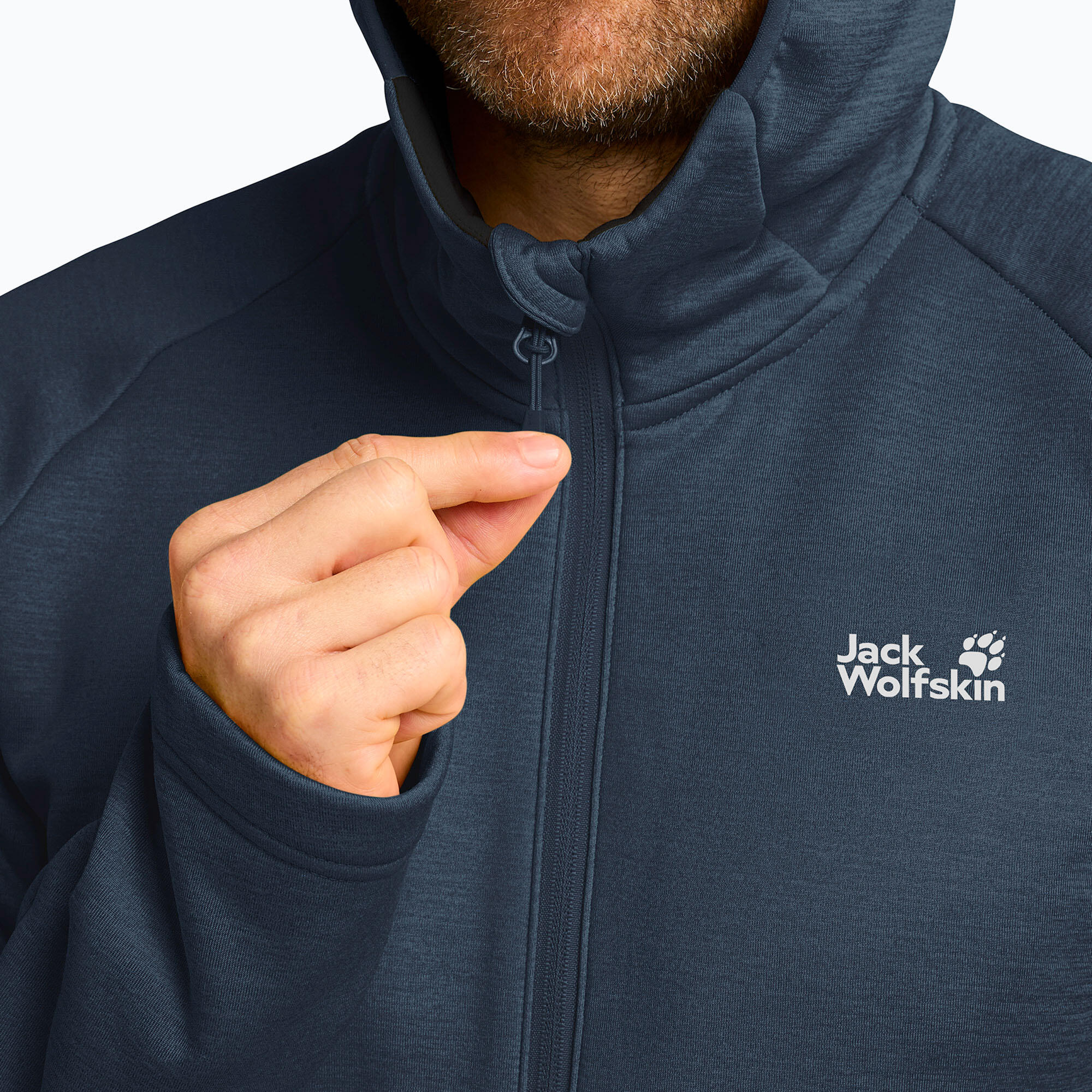 Veste de trekking homme Jack Wolfskin Peak District à capuche avec fermeture 5/7