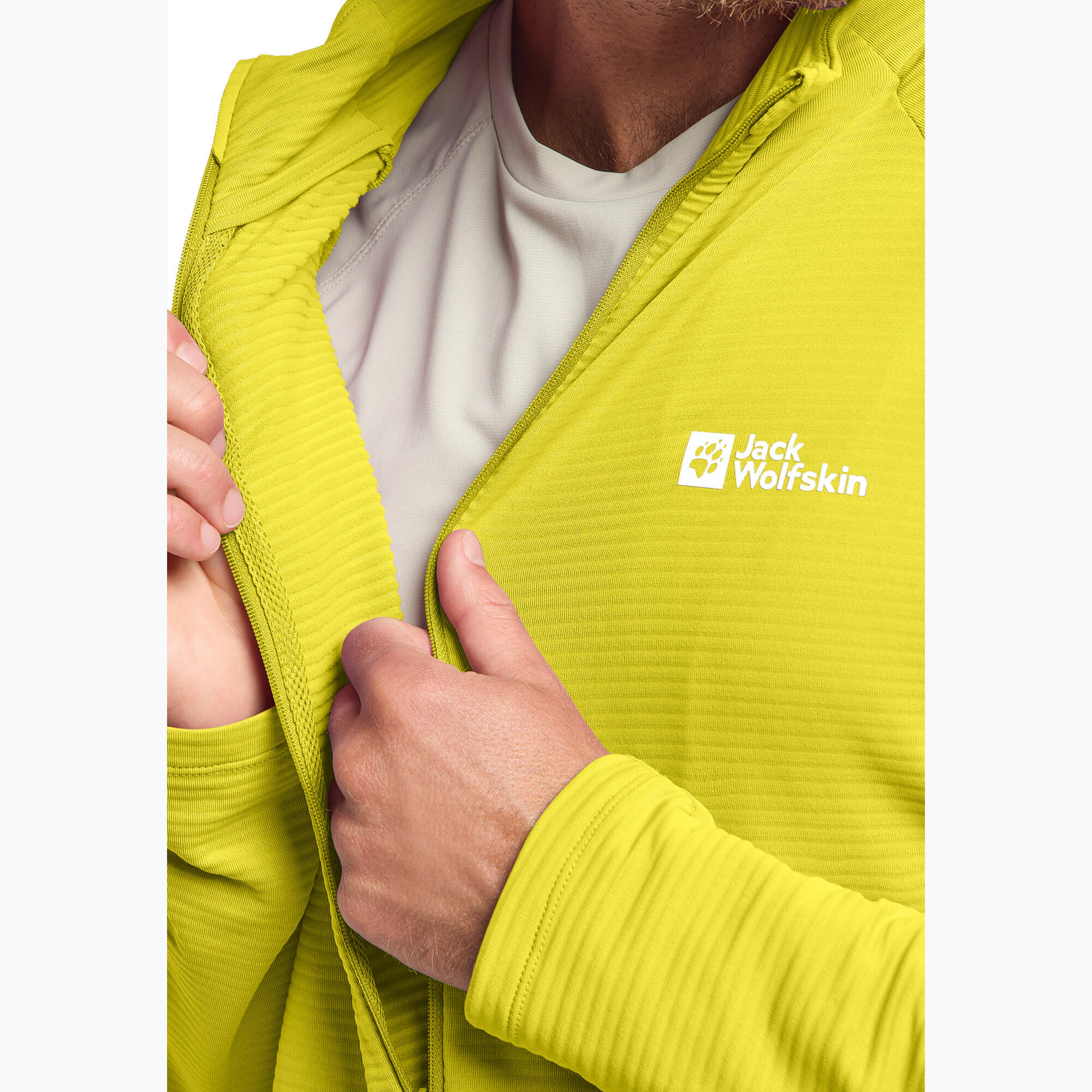 Sudadera de trekking para hombre Jack Wolfskin Prelight Full Zip 5/7
