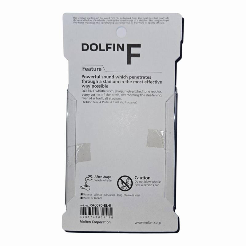 Fluier fotbal / handbal Molten Dolfin F RA0070, albastru, 124 dB, cu snur