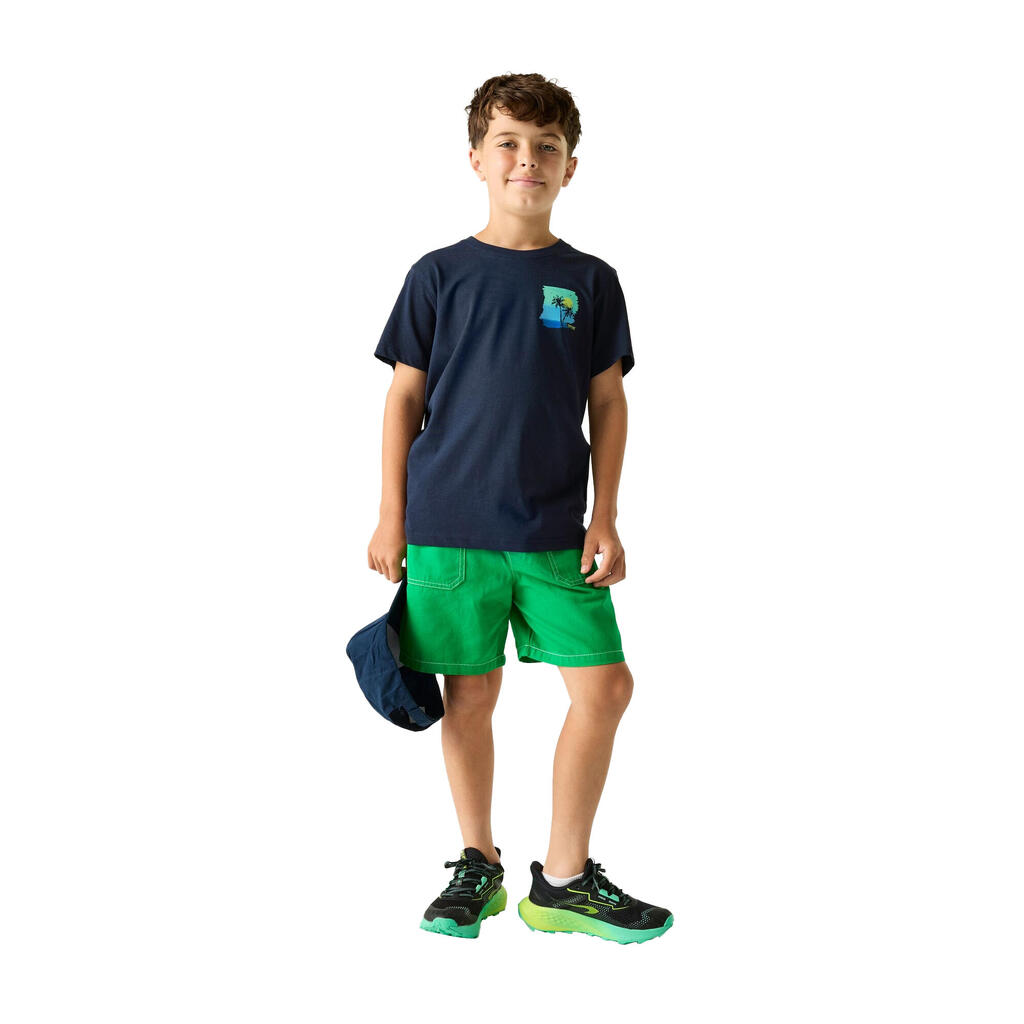 Childrens/Kids Bosley Back Print TShirt (Navy)