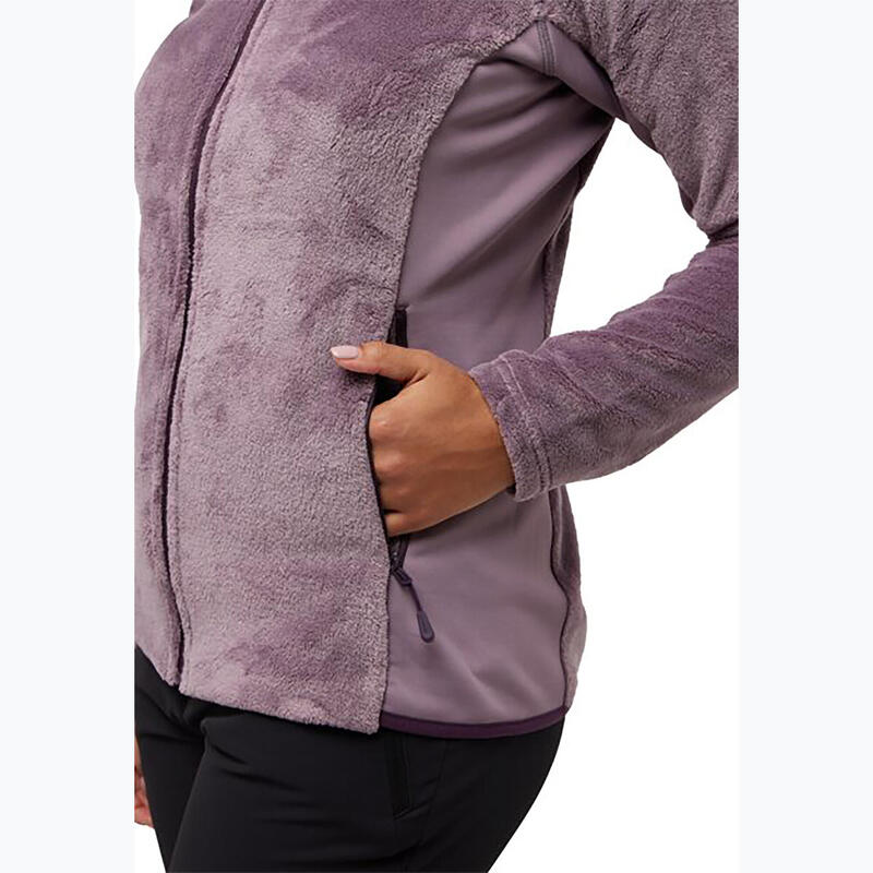Hanorac fleece damă Jack Wolfskin Rotwand cu glugă și fermoar integral