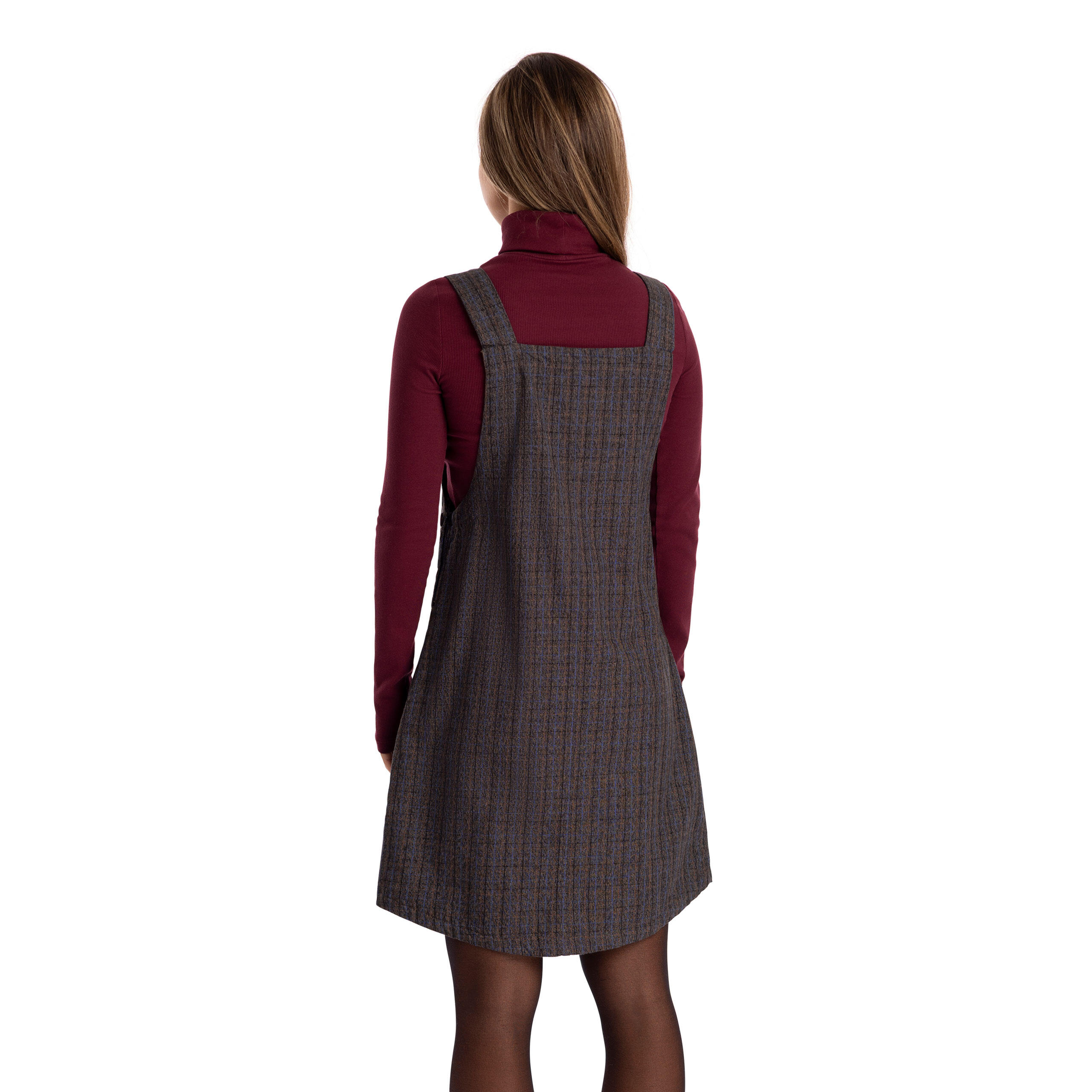 Trespass Twirl - Abito casual femminile a quadri grigio scuro 3/5