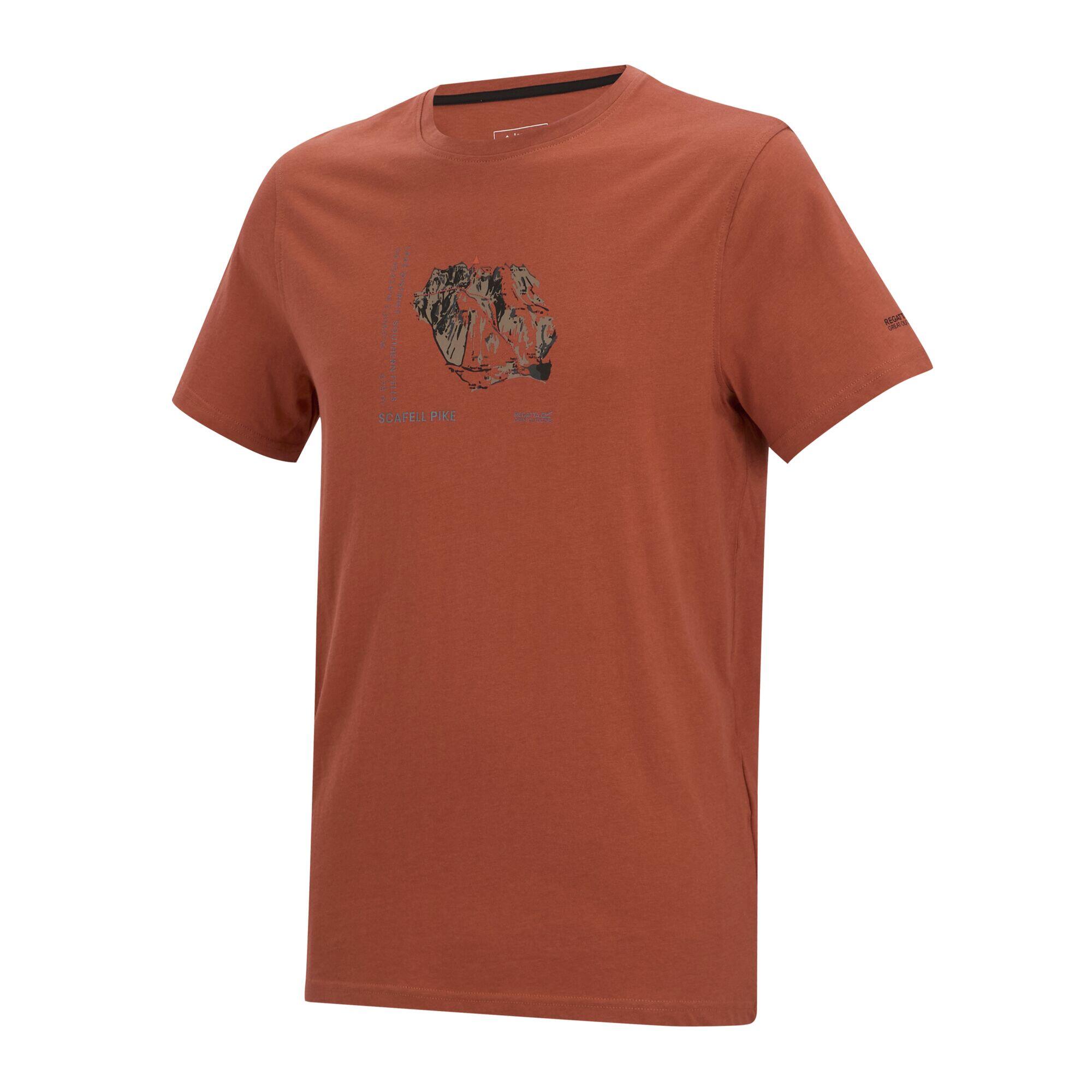 Tshirt Motif/style Montagne Et Courant BREEZED Homme (Brique) 3/5